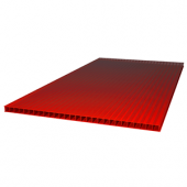 Сотовый поликарбонат 6000*2100*6мм, 0,76 кг/м2, красный